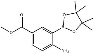 4-AMino-3-(4,4,5,5-tetraMethyl-[1,3,2]dioxaborolan-2-yl)-benzoic acid Methyl ester Struktur