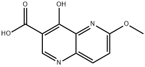 4-hydroxy-6-Methoxy-1,5-Naphthyridine-3-carboxylic acid Struktur