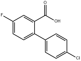 2-(4-chlorophenyl)-5-fluoronicotinic acid Struktur