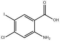 2-AMino-4-chloro-5-iodo-benzoic acid Struktur