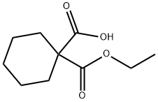 1,1-Cyclohexanedicarboxylic acid 1-ethyl ester Struktur