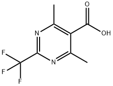 4,6-dimethyl-2-(trifluoromethyl)pyrimidine-5-carboxylic acid Struktur