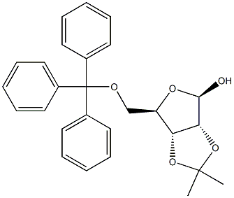 2,3-O-(1-Methylethylidene)-5-O-(triphenylMethyl)-beta-D-Ribofuranose Struktur