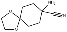 8-amino-1,4-dioxaspiro[4.5]decane-8-carbonitrile Struktur