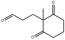 3-(1-Methyl-2,6-dioxocyclohexyl)propanal Struktur