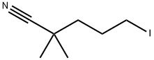 5-iodo-2,2-diMethylpentanenitrile Struktur