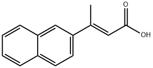 2-Butenoic acid, 3-(2-naphthalenyl)-, (2E)- Struktur