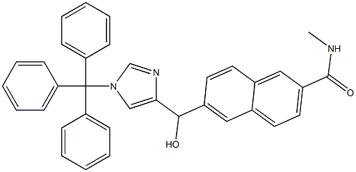 2-NaphthalenecarboxaMide, 6-[hydroxy[1-(triphenylMethyl)-1H-iMidazol-4-yl]Methyl]-N-Methyl- Struktur