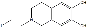 6,7-Dihydroxy-2-Methyl-1,2,3,4-tetrahydroisoquinoline Methiodide Struktur