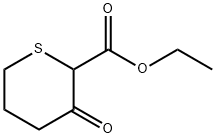 Ethyl 3-oxotetrahydro-2H-thiopyran-2-carboxylate Struktur