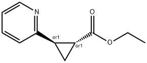 trans-ethyl 2-(pyridin-2-yl)cyclopropanecarboxylate Struktur