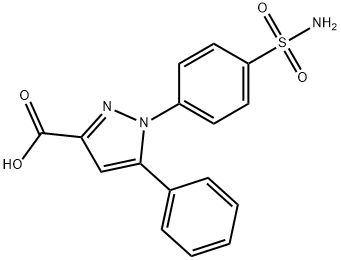 5-phenyl-1-(4-sulfaMoylphenyl)-1H-pyrazole-3-carboxylic acid Struktur