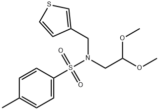 N-(2,2-DiMethoxyethyl)-4-Methyl-N-(thiophen-3-ylMethyl)benzenesulfonaMide Struktur