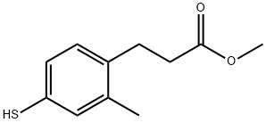 3-(4-Mercapto-2-Methyl-phenyl)-propionic acid Methyl ester Struktur