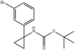 tert-butyl 1-(3-broMophenyl)cyclopropylcarbaMate Struktur