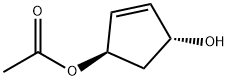 (1R,3R)-Cyclopent-4-ene-1,3-diol Monoacetate Struktur