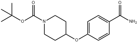 tert-Butyl 4-(4-carbaMoylphenoxy)piperidine-1-carboxylate Struktur