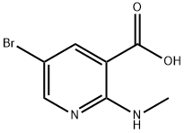 5-BroMo-2-MethylaMino-nicotinic acid Struktur