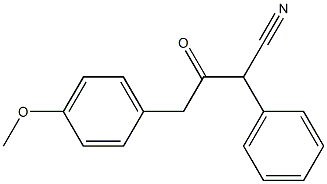 a-Phenyl-g-(4-Methoxyphenyl)acetoacetonitrile Struktur