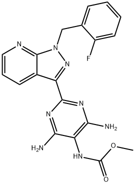 Methyl [4,6-diaMino-2-[1-(2-fluorobenzyl)-1H-pyrazolo[3,4-b]pyridin-3-yl]pyriMidin-5-yl]carbaMate Struktur