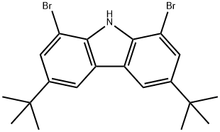 1,8-Dibromo-3,6-di-tert-butyl-9H-carbazole Struktur