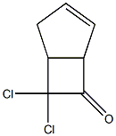 Bicyclo[3.2.0]hept-3-en-6-one, 7,7-dichloro- Struktur