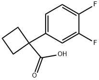 1-(3,4-Difluorophenyl)-cyclobutanecarboxylic acid Struktur