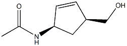 AcetaMide, N-[4-(hydroxyMethyl)-2-cyclopenten-1-yl]-, cis- Struktur