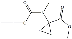 Methyl 1-((tert-butoxycarbonyl)(Methyl)aMino)cyclopropanecarboxylate Struktur