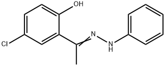 5-chloro-2-hydroxyacetophenone phenylhydrazone Struktur