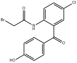 2-BroMo-N-[4-chloro-2-(4-hydroxybenzoyl)phenyl]acetaMide Struktur