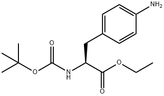 L-Phenylalanine, 4-aMino-N-[(1,1-diMethylethoxy)carbonyl]-, ethyl ester Struktur