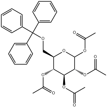 6-O-(TriphenylMethyl)-D-glucopyranose Tetraacetate Struktur