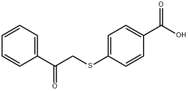 Benzoic acid, 4-[(2-oxo-2-phenylethyl)thio]- Struktur