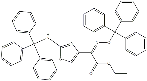 (Z)-2-[2-(TritylaMino)thiazol-4-yl]-2-(trityloxyiMino)acetic Acid Ethyl Ester Struktur