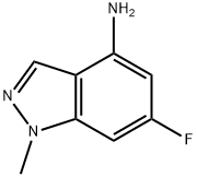 1H-Indazol-4-amine,6-fluoro-1-methyl-(9CI) Struktur