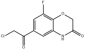 6-(2-CHLOROACETYL)-8-FLUORO-4H-1,4-BENZOXAZIN-3-ONE 結構式