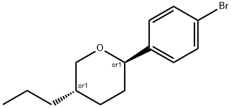 trans-2-(4-Bromophenyl)-5-propyltetrahydro-2H-pyran Structure