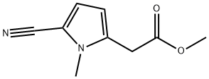 Methyl 2-(5-cyano-1-Methyl-1H-pyrrol-2-yl)acetate Struktur