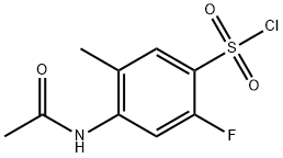 4-AcetaMido-2-fluoro-5-Methylbenzenesulfonyl chloride Struktur