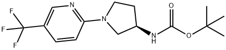 (R)-N-Boc-1-(5-(trifluoroMethyl)pyridin-2-yl)pyrrolidin-3-aMine Struktur