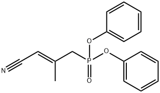 P-[(2E)-3-Cyano-2-Methyl-2-propen-1-yl]phosphonic Acid Diphenyl Ester Struktur