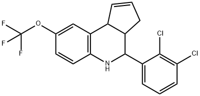 4-(2,3-dichloro-phenyl)-8-trifluoroMethoxy-3a,4,5,9b-tetrahydro-3H-cyclopenta[c]quinoline Struktur