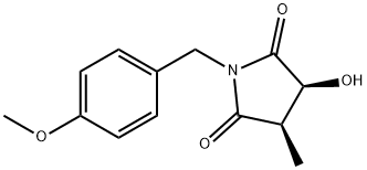 2,5-Pyrrolidinedione, 3-hydroxy-1-[(4-Methoxyphenyl)Methyl]-4-Methyl-,(3S,4R)- Struktur