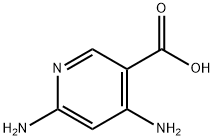 3-Pyridinecarboxylicacid,4,6-diamino-(9CI) Struktur