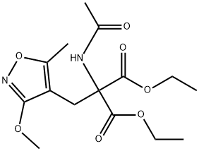 (AcetylaMino)[(3-Methoxy-5-Methyl-4-isoxazolyl)Methyl]propanedioic Acid Diethyl Ester Struktur