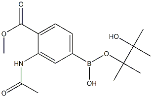 3-AcetaMido-4-(Methoxycarbonyl)phenylboronic acid, pinacol ester Struktur