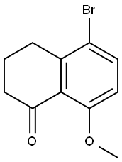 5-broMo-8-Methoxy-3,4-dihydronaphthalen-1(2H)-one Struktur