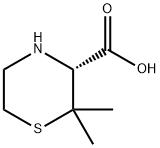 3-ThioMorpholinecarboxylic acid, 2,2-diMethyl-, (3R)- Struktur