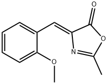 4-(2-Methoxybenzylidene)-2-Methyloxazol-5(4H)-one Struktur